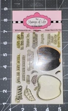 The Stamps of Life Stamps Set Apple 2 Stamp clear stamps 4”x6” gently used
