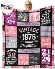 50Th Birthday Gifts for Her, 50Th Birthday Gifts for Women Throw Blanket 60"X50"
