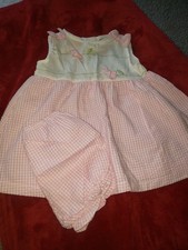 Baby dress adorable 2T 2 piece vintage pink and white with flowers