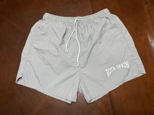 Vintage Velva Sheen Rota Spain Shorts Mens XL Gray Nylon Drawstring Made In USA