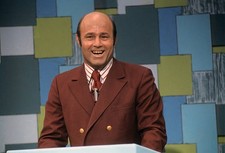 television personality and host Joe Garagiola on set during fillmi- Old Photo