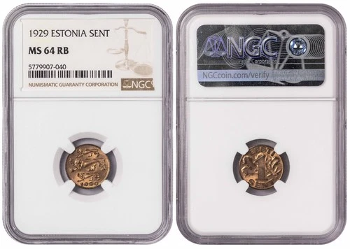 i-650632 Estonia 1 Sent 1929. NGC MS 64