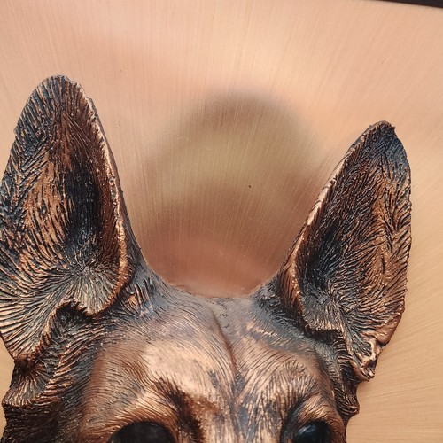 Vintage Signed John Louw German Shepherd 3D Copper Wall Art 🐕🦺 - Picture 2 of 5