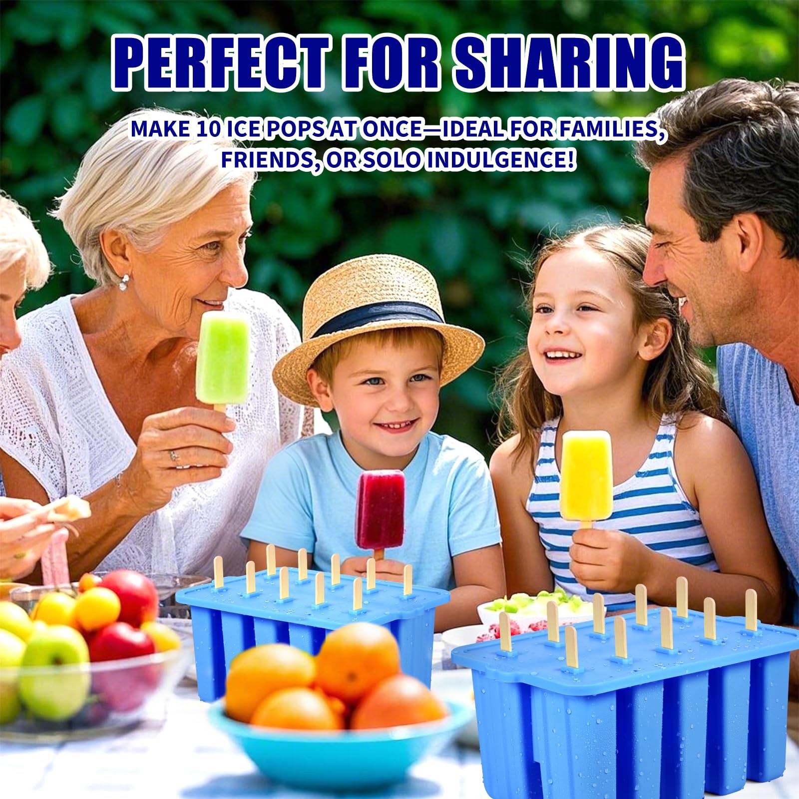 Silicone Popsicles Molds,Popcylce Molds,Food Grade Reusable Popsicle Molds fo...