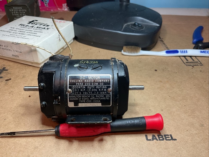 DC motor Collin’s Radio Company Aircraft Military Works Great
