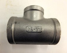 MERIT BRASS KMC606-161612, 1"x3/4" 316SS,150 ,HEAT TRT REDUCING TEE 1 LOT OF 10 