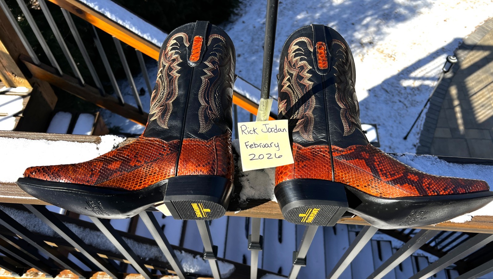 Dan Post Rustic Exotic Python Cowboy Boots in men… - image 8