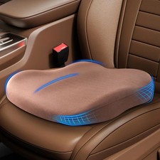 Wedge Car Seat Cushion Memory Foam Booster for Driving, Office, Wheelchair