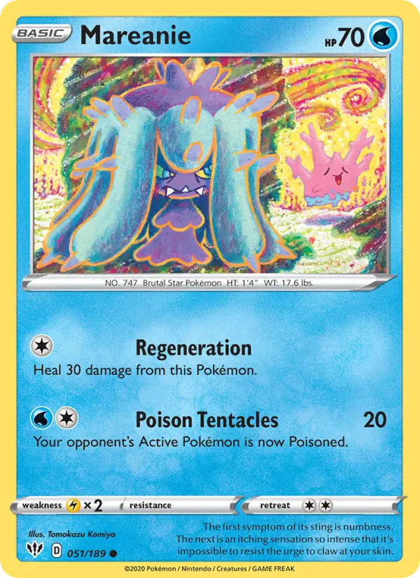 Mareanie Darkness Ablaze #51 Pokémon TCG