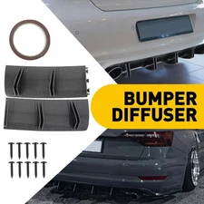 Rear Body Bumper Diffuser Shark 10 Fins Wing Spoiler Carbon Fiber For Chrysler
