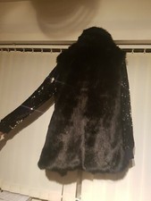 New Fur Jacket With Sequined Sleeves Gorgeous !