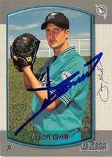 Jason Grilli autographed baseball card (Florida Marlins) 2000 Topps Bowman #410