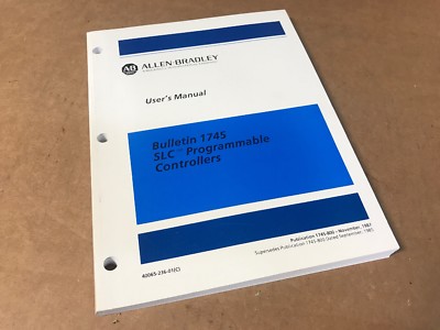 NEW Allen Bradley SLC Programmable Controllers User s Manual 1745-800 FAST SHIP
