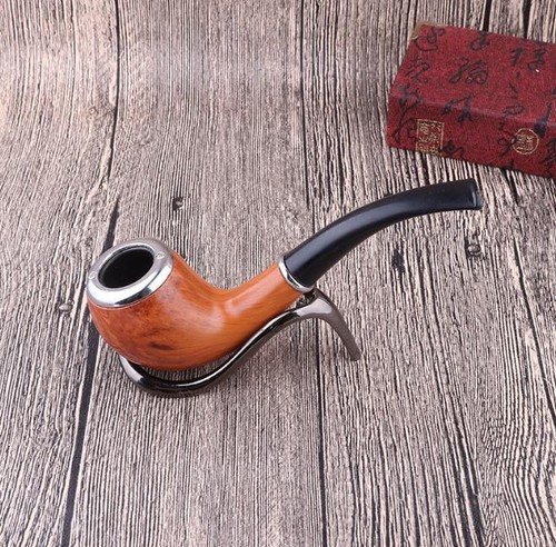 Bent Style Retro Rauchen Zigarre Zigarettenpfeife Resin Holzimitat Tabakpfeifen - Bild 10 von 10