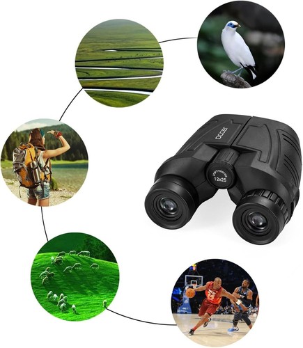 Occer 12x25 Compact Low Light Vision Binoculars - Black - Picture 6 of 8