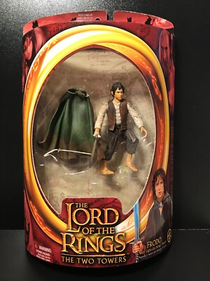 TOY BIZ Lord of Rings FRODO w Light Up STING Sword 6  Figure TWO TOWERS 2002 NEW