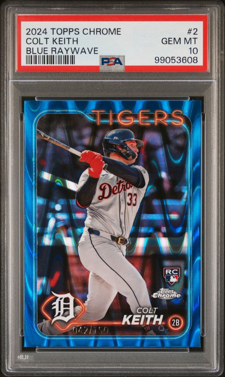 2024 Topps Chrome Colt Keith Blue RayWave Refractor /150 PSA 10 🔥🔥🔥