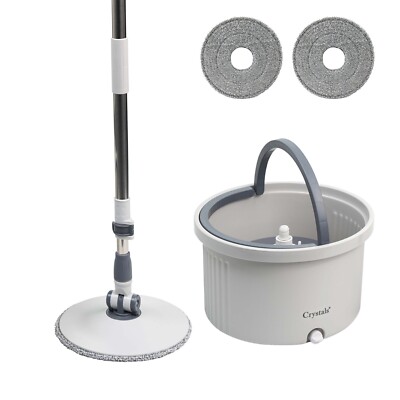 Selbstreinigender 360 Grad drehbarer Schleuder Mikrofaser Mopp und Eimer Set Waschen Trocknen