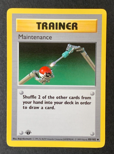 Pokémon TCG Maintenance 83/102 1st Edition Base Set Regular Uncommon - Picture 1 of 2