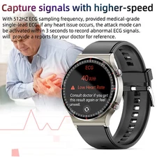Smart Watch ECG Heart Rate Blood Oxygen Sleep Health Monitor Activity Tracker 1x