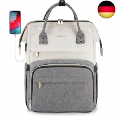 LOVEVOOK Rucksack Damen mit Laptopfach 17 Zoll, Laptop Rucksack wasserdicht,