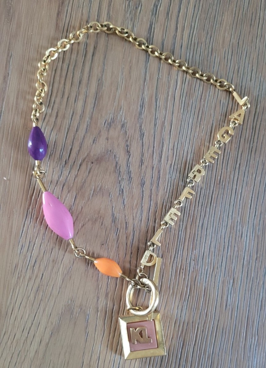 Collier Vintage Authentique Et Rare Karl Lagerfeld - Bijou De Collection En Superbe état