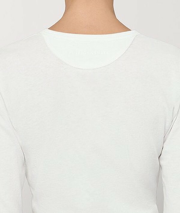 🆕️ BOTTEGA VENETA Off-White 100% COTTON Knit Long-Sleeve T