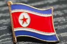 NORTH KOREA North Korean Metal Flag Lapel Pin Badge *NEW*MIX & MATCH BUY 3 GET 2