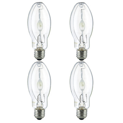 (Pack of 4) MH150/U/MED 150-Watt Metal Halide ED17 Bulb, Medium Base, Clear