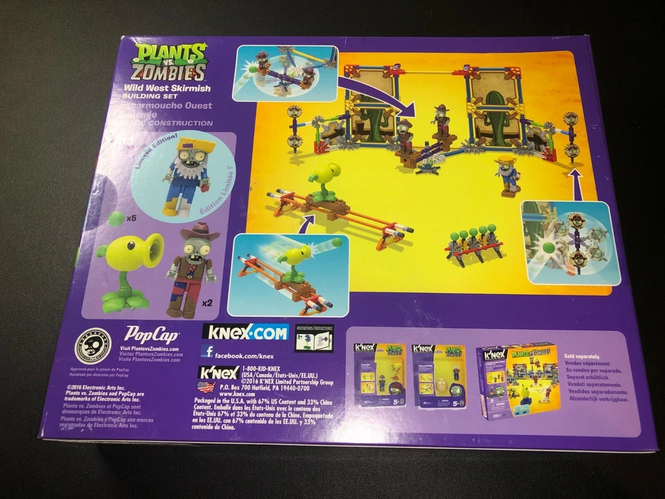 K'NEX Plants vs Zombies Wild West Skirmish Building🔥Out of Print🔥Blocks Age 5+ - Image 2 of 2