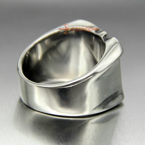 Mens Lucky Angel Aztec Number Friday 13 Stainless Steel Ring J.C Celtic Calendar - Picture 7 of 7