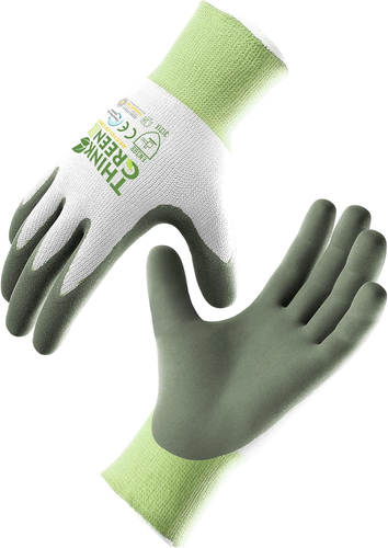 3 Paar Gartenhandschuhe für Damen Herren, 100% recyceltes Polyester mit Gummimantel - Bild 6 von 6