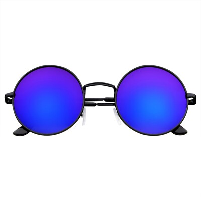 Round Sunglasses Vintage Mirror Lens New Men Women Fashion Frame
