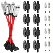 8Pcs UF413 Square Ignition Coils with 9748UU 8mm Spark Plug Wires Set & 41-96...