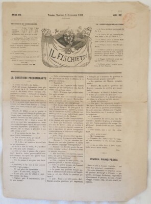 Le Sifflet 3 Novembre 1863 Frastaglie Ciarpe Billault Invidia Etage Culpitt
