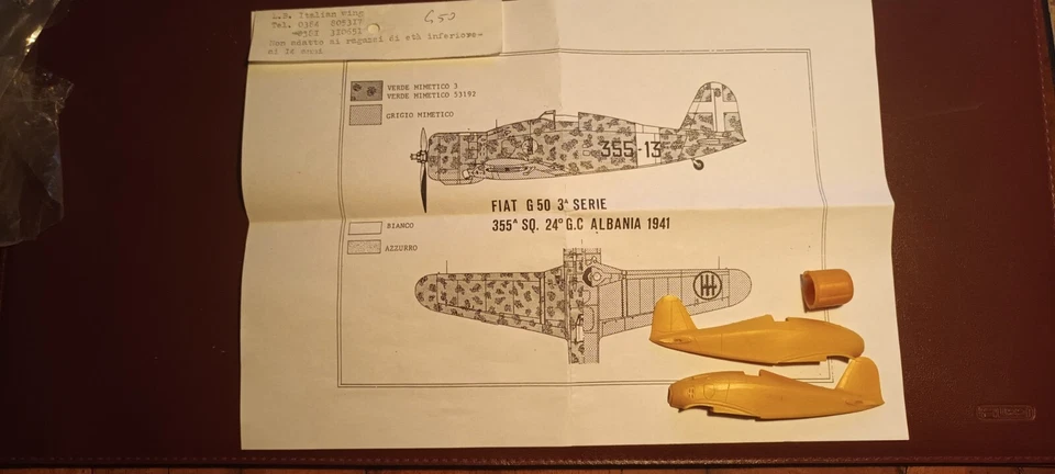 DOUBLE KIT FIAT G 50 1/72 FUSOLIERA CORRETTA IN RESINA + OLD KIT AIRFIX - Immagine 2 di 2