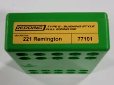 77101 REDDING TYPE-S FULL LENGTH BUSHING SIZING DIE - 221 REMINGTON - BRAND NEW