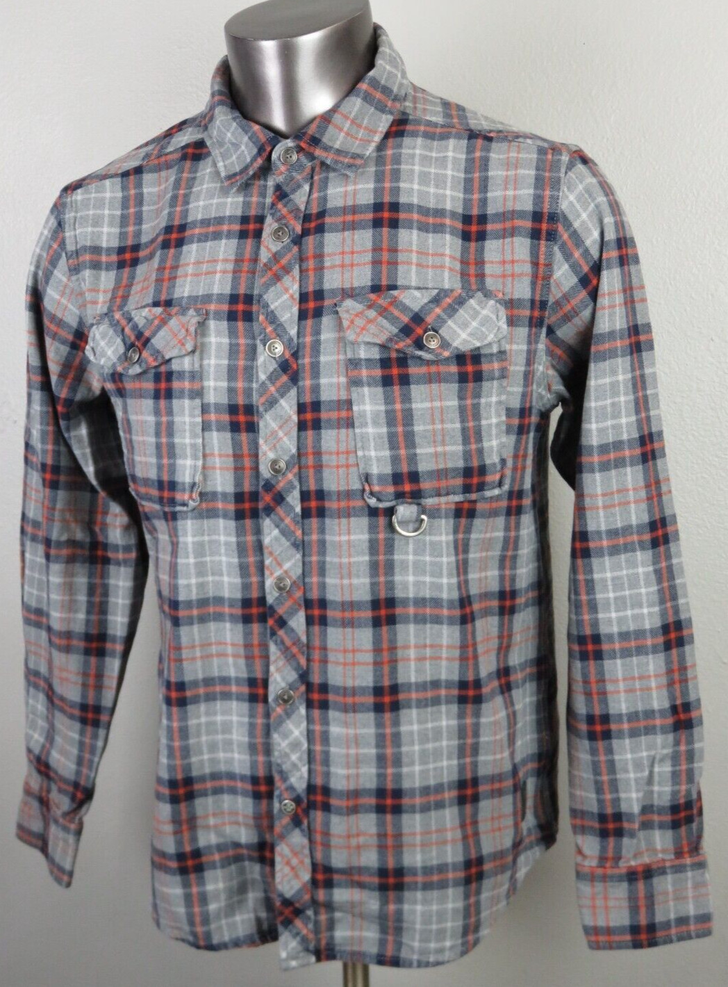 Harley Davidson Flannel Shirt Button Front Plaid L Co… Gem