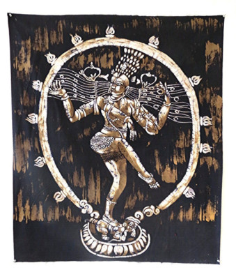 Shiva Nataraja Wandbelang Wandteppich Batik 106 x 90 cm