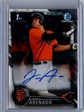 2016 Bowman Chrome #BCAP-JA Jonah Arenado Prospects Autographs