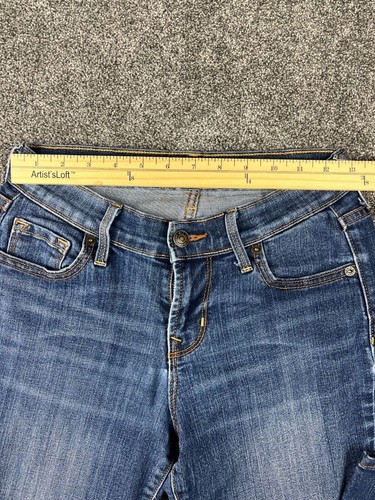 Old Navy donna taglia 2 originale vita media skinny slim elasticizzato blu misure 26x27 - Foto 3 di 7