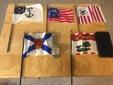 US State Hope Regiment Flag 4 in x 6 in Stick Flags Mini Desk Decoration