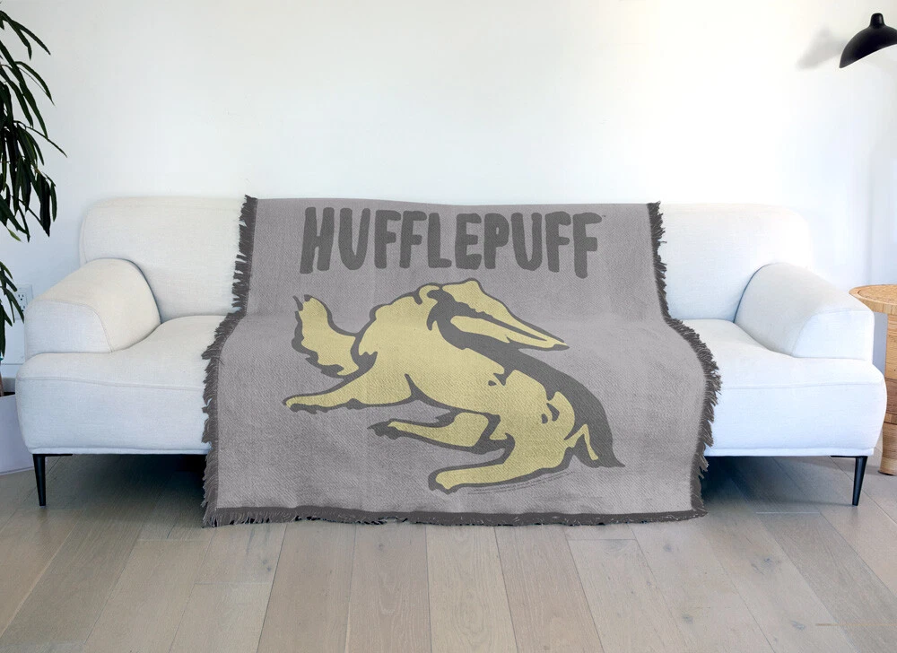 Harry Potter Blanket, 50"x60" The Hufflepuff Woven Blend Throw Blanket