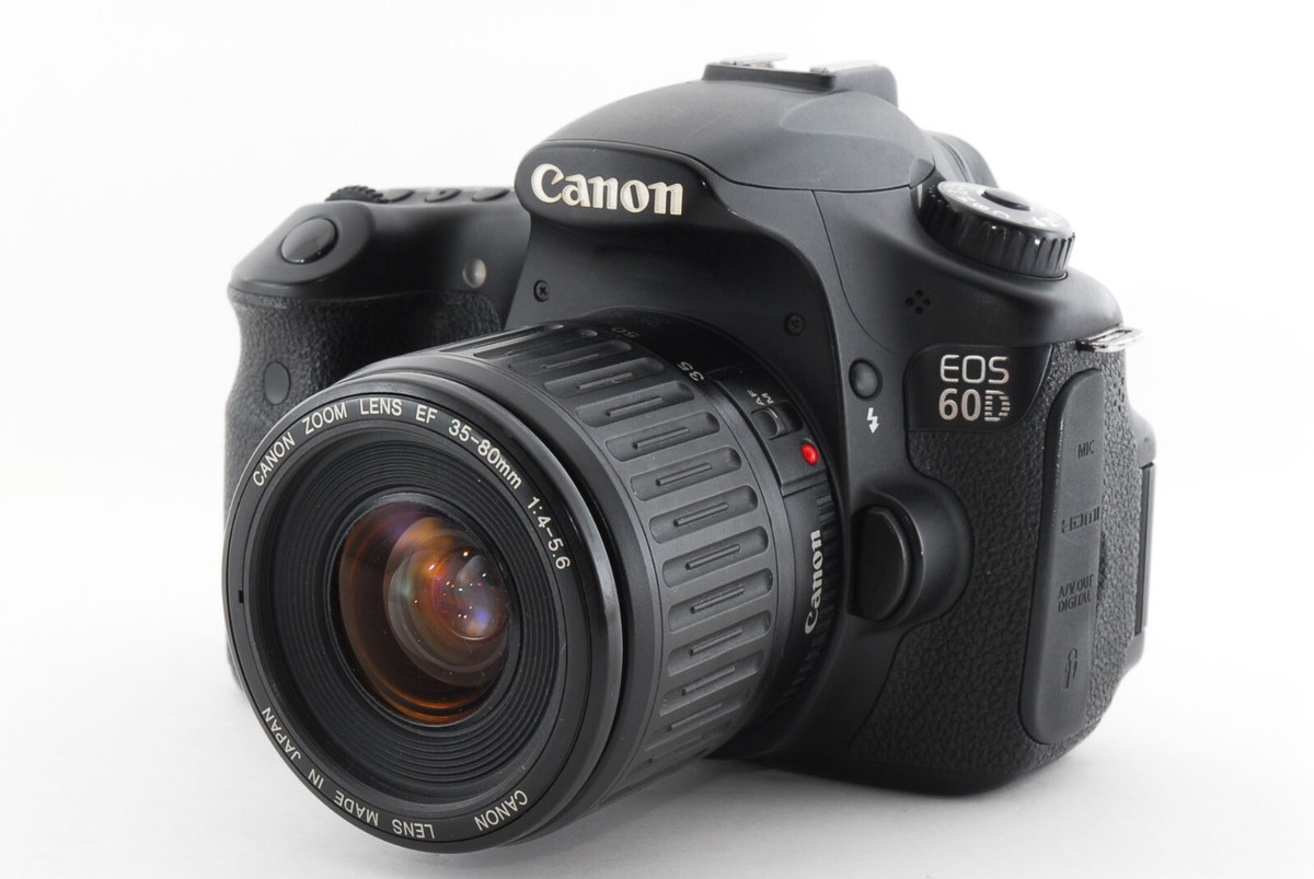 Canon EOS 60D 18.0MP Black EF 35-80mm Lens 