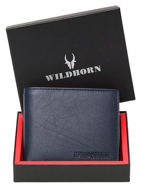 Brand New Authentic Wildhorn Rfid Blue Nappa Genuine Leather Wallet For Men Brand New Authentic Wildhorn Rfid Blue Nappa Genuine Leather Wallet For Men