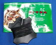 Black Waxed Sewing Thread 1mm Thick Strong Ritza Leather Hand Stitch 2 Needles