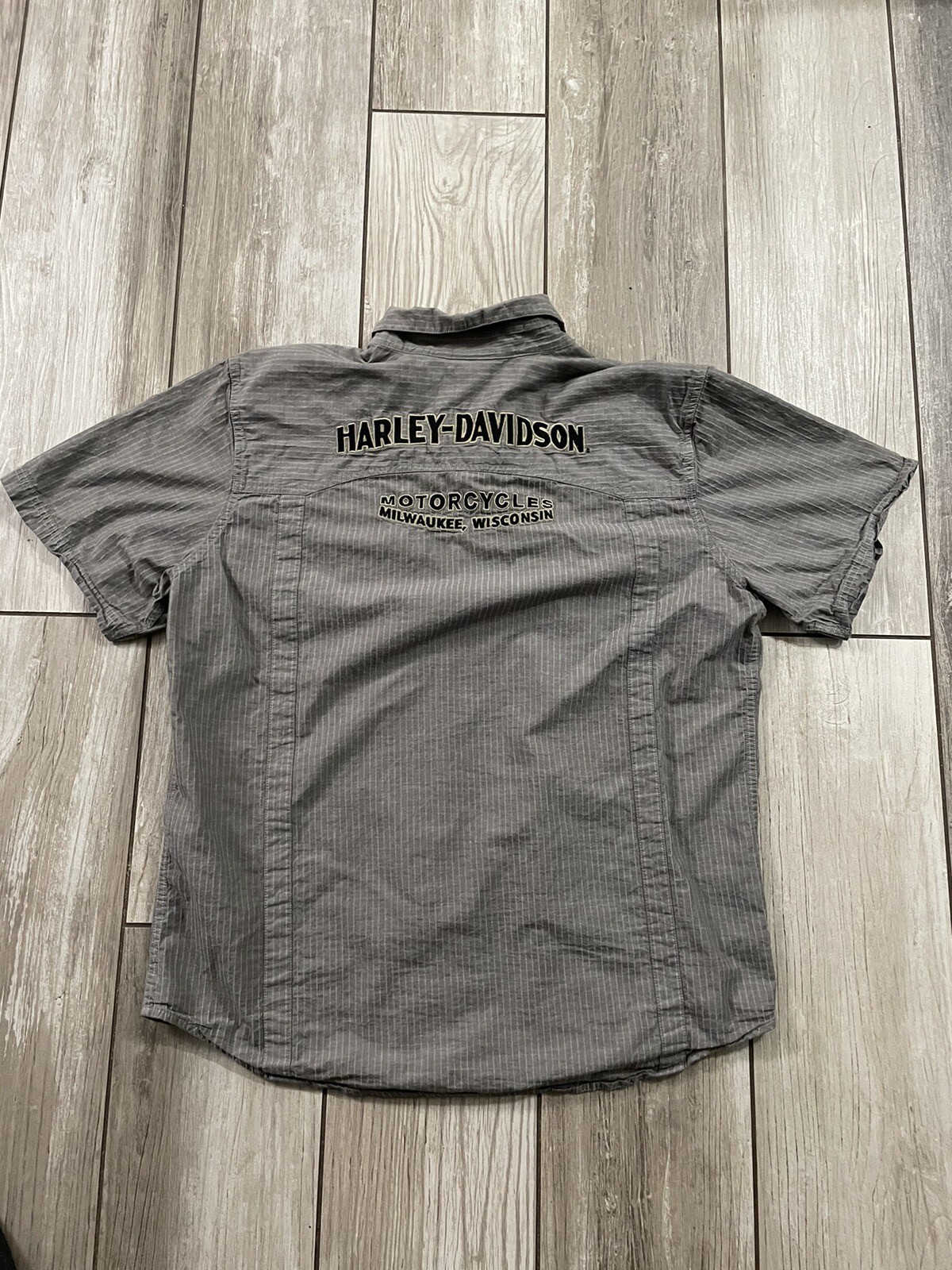 Harley Davidson Milwaukee Patch Button Up - image 2