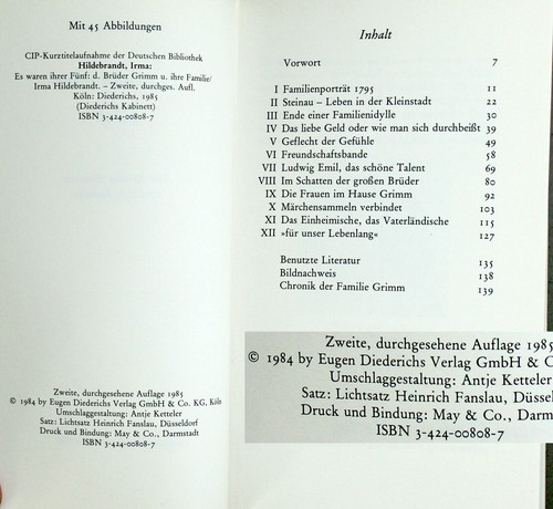 3424008087 Es waren ihrer Fünf. Die Brüder Grimm und ihre Familie mit Autogramm - Bild 4 von 5