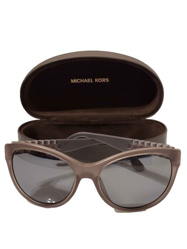 Michael Kors Cream Textured Sunglasses With Case MICHAEL KORS Cream Textured New York Sunglasses Glasses Hard  main image 2