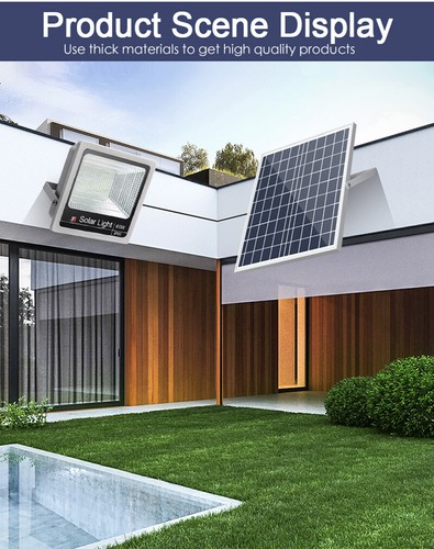 Solar Floodlight Outdoor With Remote Control For Roads Driveway Courtyard Garden - Picture 12 of 19